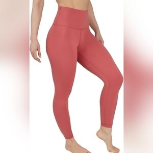 NWT Yogalicious Lux High Rise Ankle Length Women's Tights Terracotta Size L